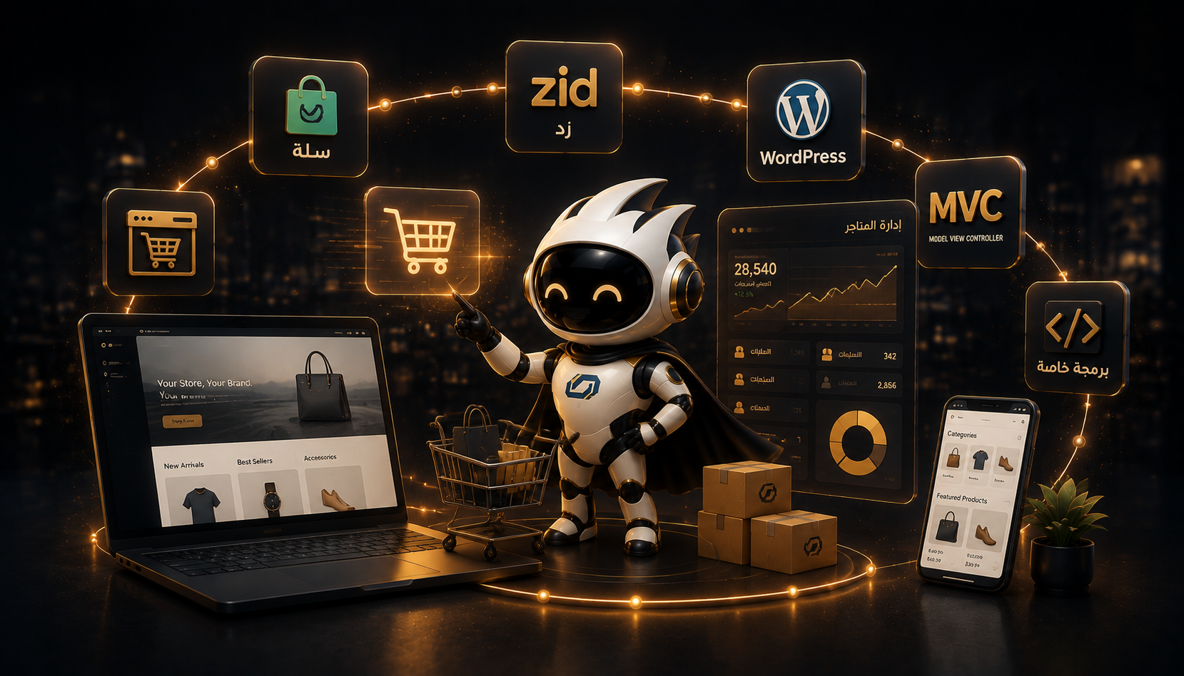 المتاجر الإلكترونية والحلول المخصصة